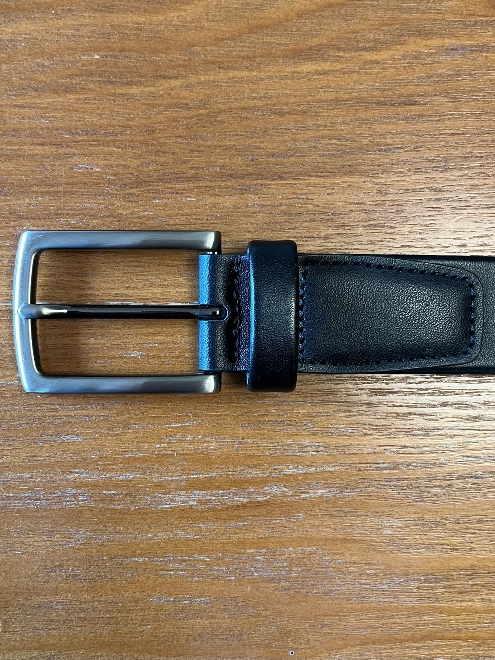 Perry Ellis Portfolio Full Grain Cowhide Black Leather Belt Size 34/85